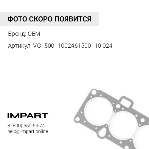 VG150011002461500110024 Прокладка впускного коллектора