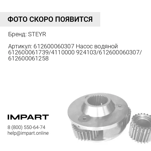 612600060307 Насос водяной 612600061739/4110000924103/612600060307/612600061258 STEYR