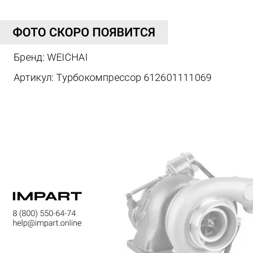 612601111069 Турбокомпрессор 612601111069 WEICHAI