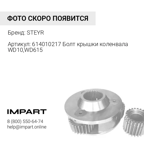 614010217 Болт крышки коленвала WD10,WD615 STEYR