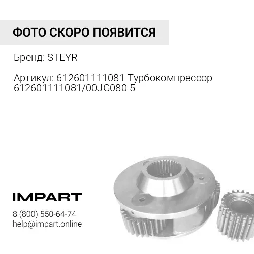 612601111081 Турбокомпрессор 612601111081/00JG0805072 STEYR