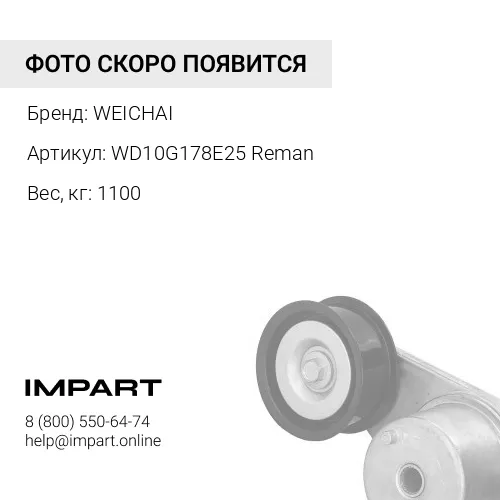 WD10G178E25 Remanufactured (Восстановленный) WEICHAI