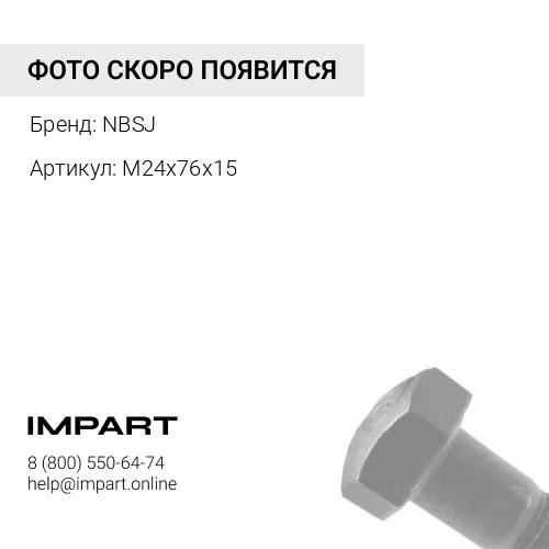 М24х76х15 Болт башмачный с гайкой М24х76х15 NBSJ